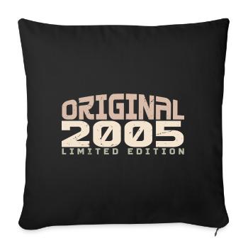 Millésime 2005 Édition Limitée 2005 Anniversaire - Housse de coussin décorative 45 x 45 cm - noir - Devant