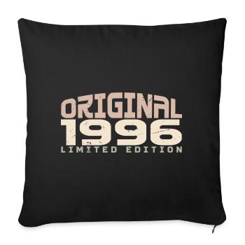 Vintage 1996 Limited Edition 1996 Birthday - Sofa pillowcase 17,3'' x 17,3'' (45 x 45 cm) - black - Front