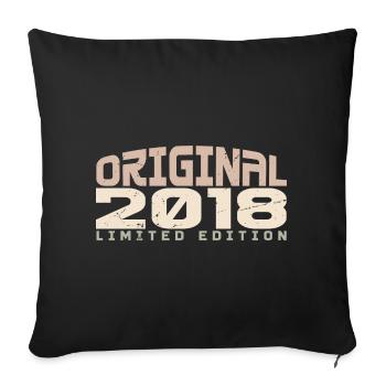 Millésime 2018 Édition Limitée 2018 Anniversaire - Housse de coussin décorative 45 x 45 cm - noir - Devant