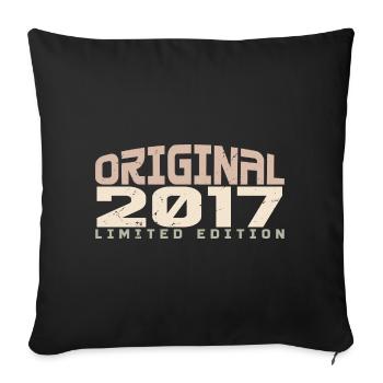 Vintage 2017 Limited Edition 2017 Birthday - Sofa pillowcase 17,3'' x 17,3'' (45 x 45 cm) - black - Front