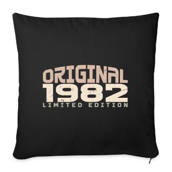 Millésime 1982 Édition Limitée 1982 Anniversaire - Housse de coussin décorative 45 x 45 cm - noir - Devant