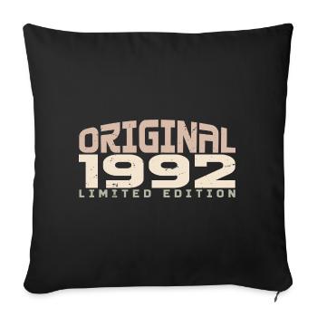 Vintage 1992 Limited Edition 1992 Birthday - Sofa pillowcase 17,3'' x 17,3'' (45 x 45 cm) - black - Front