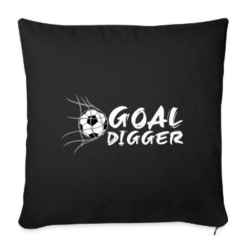 Goal Digger - Sofa pillowcase 17,3'' x 17,3'' (45 x 45 cm) - black - Front