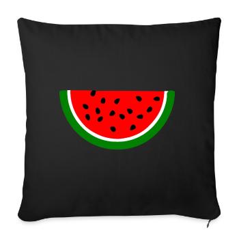 Pastèque - Housse de coussin décorative 45 x 45 cm - noir - Devant