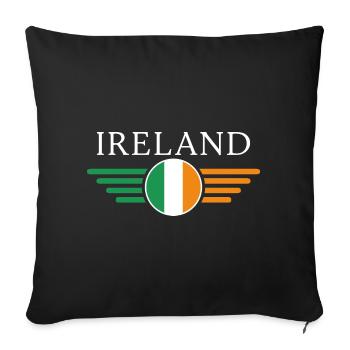 I Love Ireland Elegance Style Design T-Shirt - Housse de coussin décorative 45 x 45 cm - noir - Devant