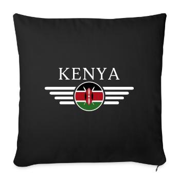 I Love Kenya, Elegance Style Design T-Shirt - Sofa pillowcase 17,3'' x 17,3'' (45 x 45 cm) - black - Front