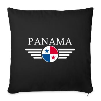 J’aime le Panama, T-shirt design de style élégance - Housse de coussin décorative 45 x 45 cm - noir - Devant