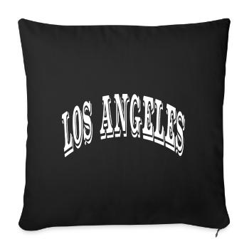 Los Angeles - Sofa pillowcase 17,3'' x 17,3'' (45 x 45 cm) - black - Front