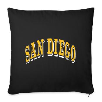 San Diego - Sofa pillowcase 17,3'' x 17,3'' (45 x 45 cm) - black - Front