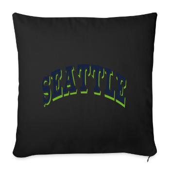Seattle - Sofakissenbezug 45 x 45 cm - Schwarz - Vorne