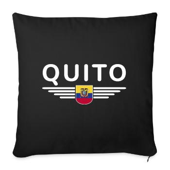 Quito Ecuador Fans T-Shirt Design - Sofa pillowcase 17,3'' x 17,3'' (45 x 45 cm) - black - Front