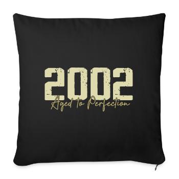 Original 2002 Retro 2002 Birthday Gift 2002 - Sofa pillowcase 17,3'' x 17,3'' (45 x 45 cm) - black - Front