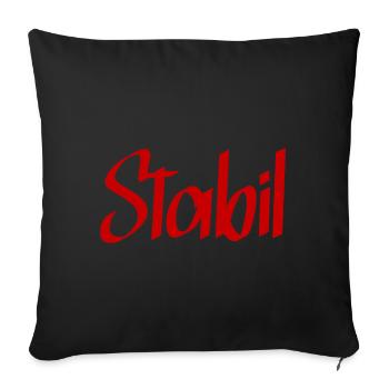 Stabil - Sofakissenbezug 45 x 45 cm - Schwarz - Vorne