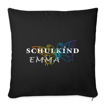 Écolière Emma - Housse de coussin décorative 45 x 45 cm - noir - Devant