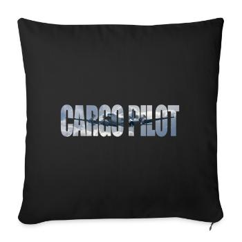 Cargo pilot DC-4 - Sofakissenbezug 45 x 45 cm - Schwarz - Vorne