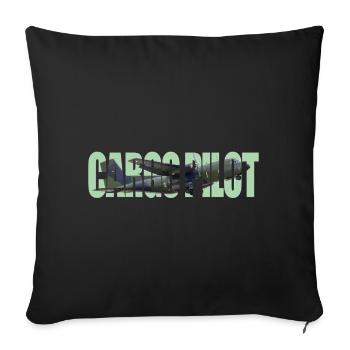 Cargo pilot C-160 - Sofakissenbezug 45 x 45 cm - Schwarz - Vorne