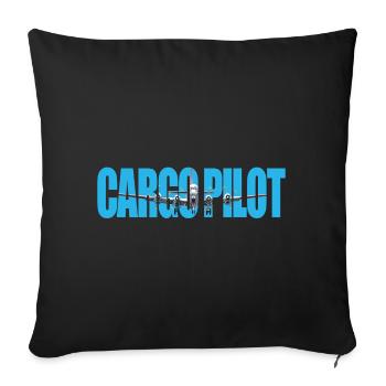 Cargo pilot C-972 - Sofakissenbezug 45 x 45 cm - Schwarz - Vorne