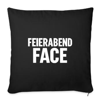 FEIERABEND FACE - Sofakissenbezug 45 x 45 cm - Schwarz - Vorne