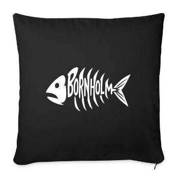 Bornholm Grätenstyle - Sofakissenbezug 45 x 45 cm - Schwarz - Vorne