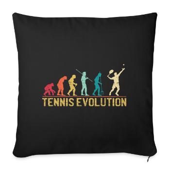 Tennis Evolution Evolution Conception graphique - Housse de coussin décorative 45 x 45 cm - noir - Devant