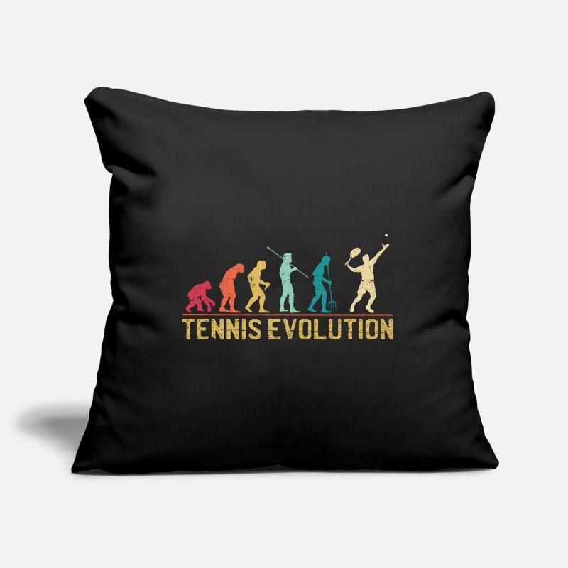 Tennis Evolution Evolution Conception graphique Housse de coussin décorative 45 x 45 cm