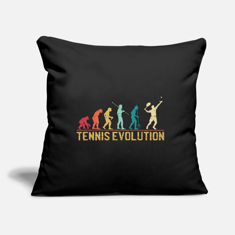 Tennis Evolution Evolution Conception graphique Housse de coussin décorative 45 x 45 cm
