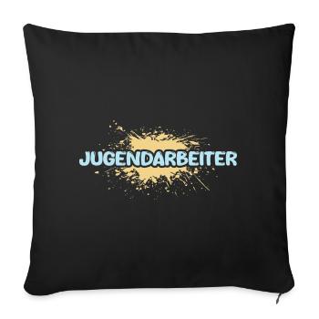 Youth worker - Sofa pillowcase 17,3'' x 17,3'' (45 x 45 cm) - black - Front