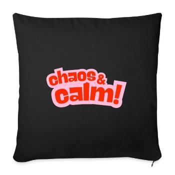 Chaos & Calm Contrast Design - Sofa pillowcase 17,3'' x 17,3'' (45 x 45 cm) - black - Front
