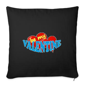 VALENTINE - Sofakissenbezug 45 x 45 cm - Schwarz - Vorne