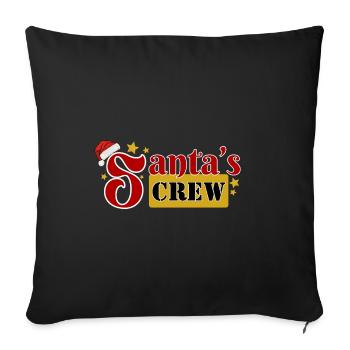 Santas Crew dunkles Design Familienmotiv - Sofakissenbezug 45 x 45 cm - Schwarz - Vorne