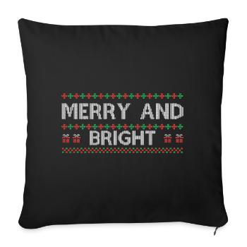 Ugly Christmas Sweater Ugly Christmas Gift Idea - Sofa pillowcase 17,3'' x 17,3'' (45 x 45 cm) - black - Front