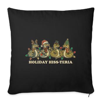 King Python Christmas Lights Gift - Sofa pillowcase 17,3'' x 17,3'' (45 x 45 cm) - black - Front