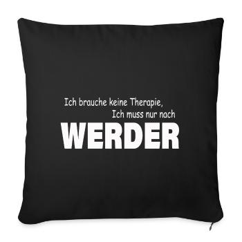 Therapie WERDER - Sofakissenbezug 45 x 45 cm - Schwarz - Vorne