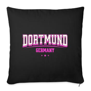 Dortmund Germany College Style Pink - Sofa pillowcase 17,3'' x 17,3'' (45 x 45 cm) - black - Front