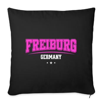 Freiburg Germany College lettering Pink Urban - Sofa pillowcase 17,3'' x 17,3'' (45 x 45 cm) - black - Front