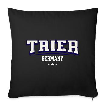 Emblème de la ville de Trèves, Allemagne - Housse de coussin décorative 45 x 45 cm - noir - Devant