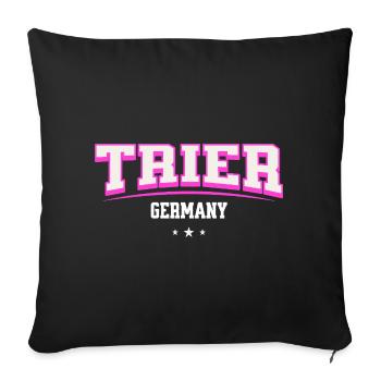 Trier Germany Retro Lettering - Sofa pillowcase 17,3'' x 17,3'' (45 x 45 cm) - black - Front