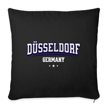 Logo universitaire de Düsseldorf, Allemagne - Housse de coussin décorative 45 x 45 cm - noir - Devant