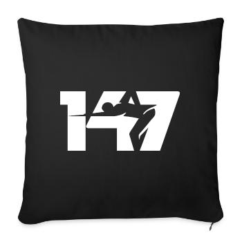 147 Snooker Icon (White) - Sofa pillowcase 17,3'' x 17,3'' (45 x 45 cm) - black - Front