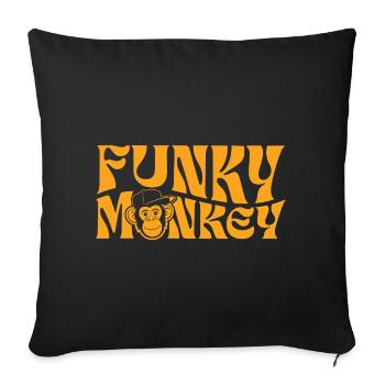Funky Monkey Retro Typography - Sofa pillowcase 17,3'' x 17,3'' (45 x 45 cm) - black - Front