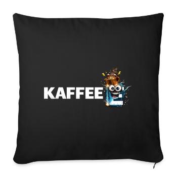 Coffee Mascot Splash - Sofa pillowcase 17,3'' x 17,3'' (45 x 45 cm) - black - Front