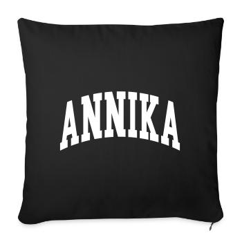 Annika - Housse de coussin décorative 45 x 45 cm - noir - Devant