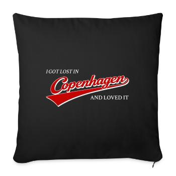 I Got Lost In Copenhagen And Loved It - Sofa pillowcase 17,3'' x 17,3'' (45 x 45 cm) - black - Front