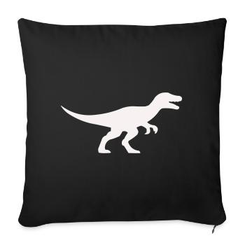 Raptor T Rex Silhouette - Housse de coussin décorative 45 x 45 cm - noir - Devant
