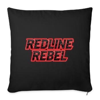 Redline Rebel pour l’autocollant de maillot des fans de JDM Tuning - Housse de coussin décorative 45 x 45 cm - noir - Devant