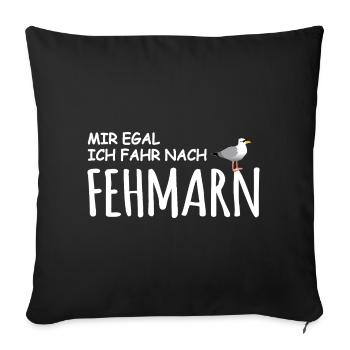 Fehmarn Liebe - Sofakissenbezug 45 x 45 cm - Schwarz - Vorne