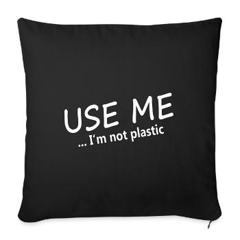 UTILISEZ-MOI - Housse de coussin décorative 45 x 45 cm - noir - Devant