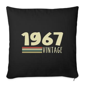 1967 Anniversary 1967 - Sofa pillowcase 17,3'' x 17,3'' (45 x 45 cm) - black - Front