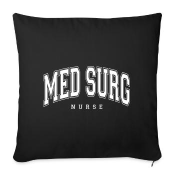Med Surg Nurse - Medical Surgical Nursing Backbone - Sofa pillowcase 17,3'' x 17,3'' (45 x 45 cm) - black - Front