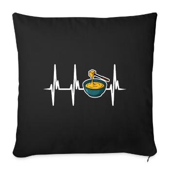 I love cheese fondue - Sofa pillowcase 17,3'' x 17,3'' (45 x 45 cm) - black - Front